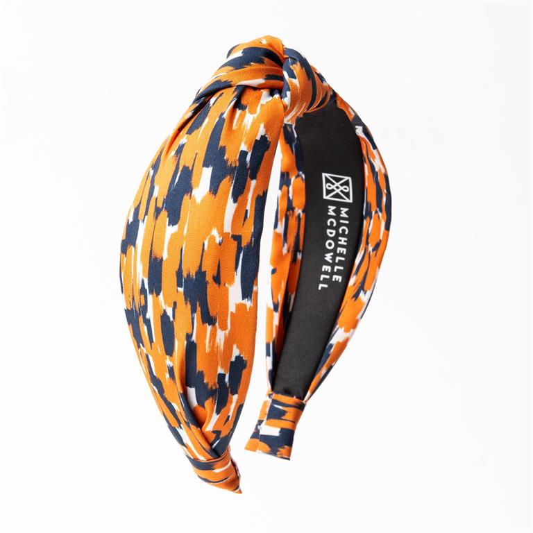 Luna Tailgate Time Navy/Orange Headband