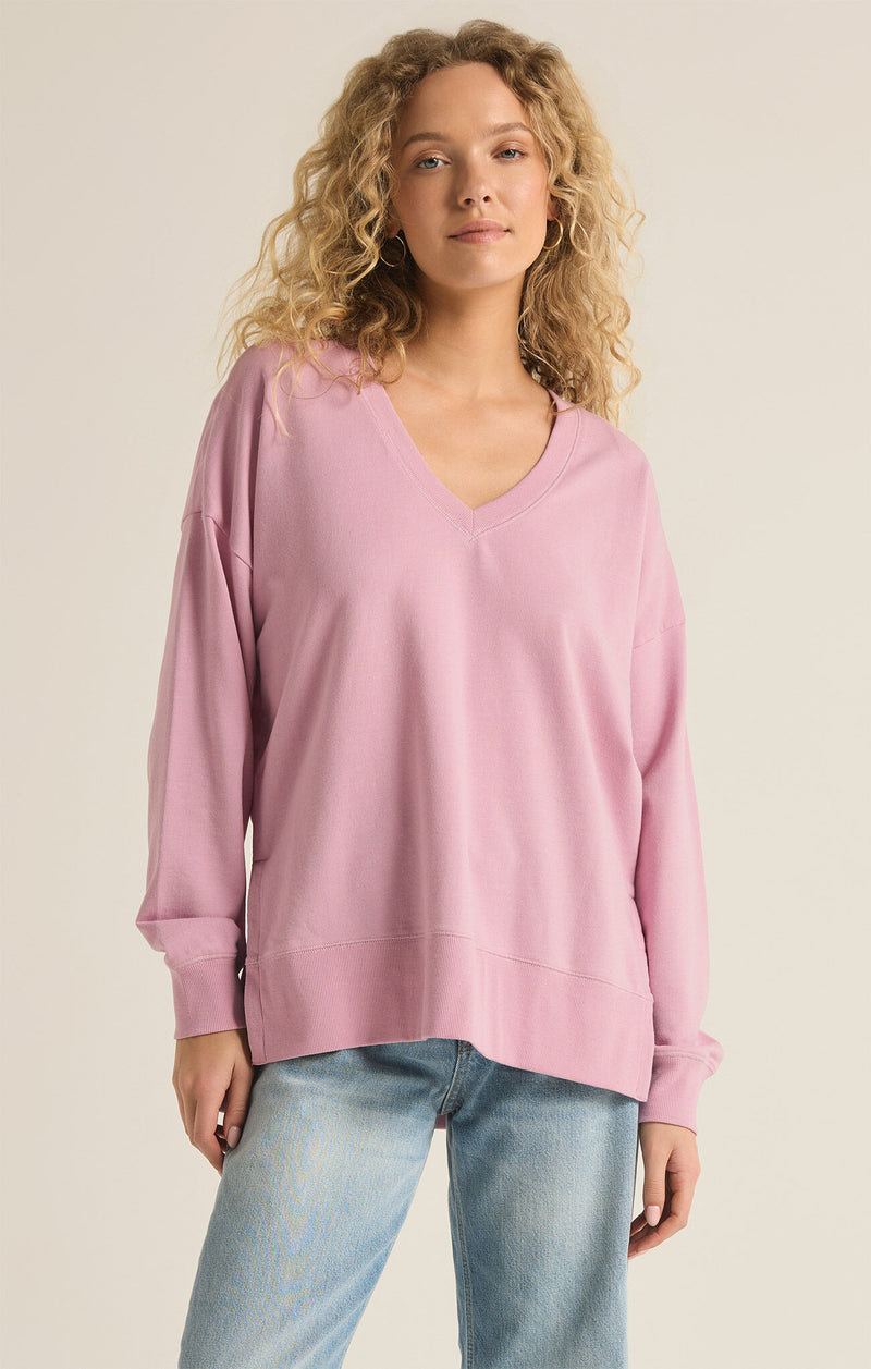 Sunset Mauve Modern V-Neck Weekender