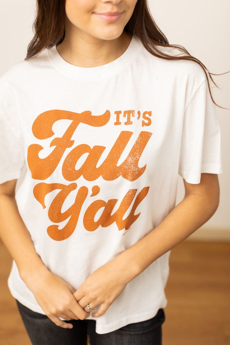 White It’s Fall Y’all Graphic Tee