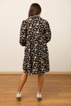 Black/Tan Floral Dress