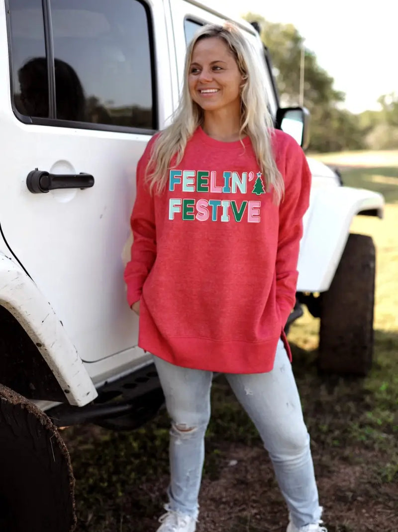 Red Feelin’ Festive Sweatshirt