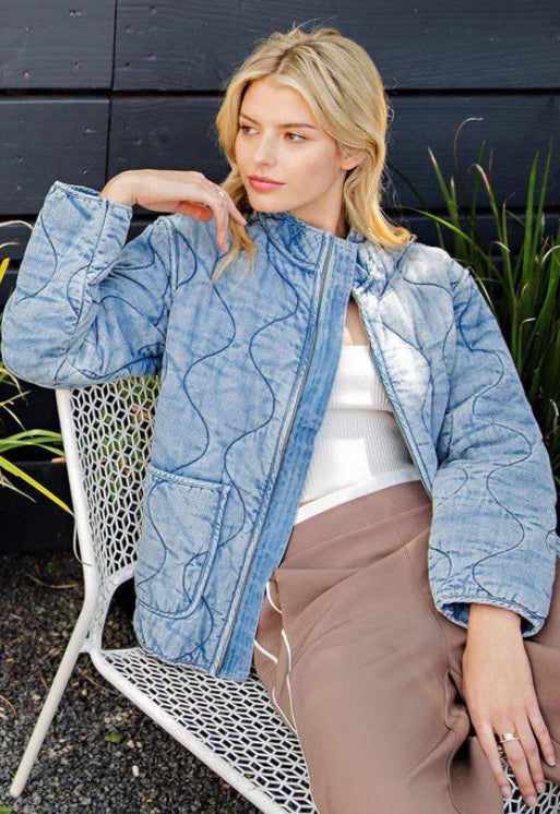 Quilted Denim Jacket