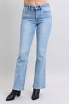 Light Wash Thermal Bootcut Jeans