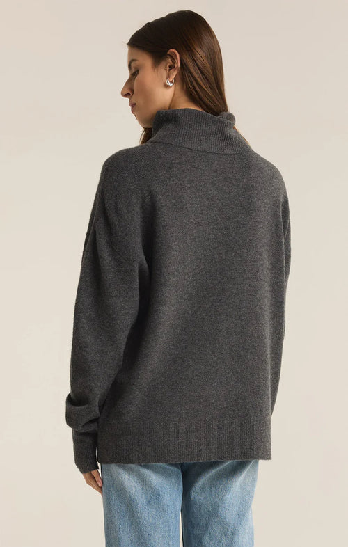 Charcoal Heather Richie Turtleneck Sweater