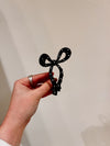 Polka Dot Bow Claw Clip