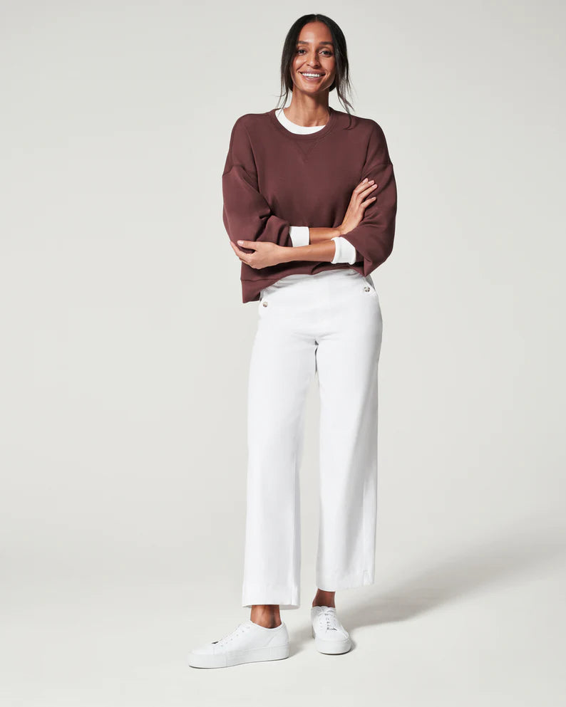 SPANX Stretch Twill Cropped Wide Leg Pant