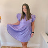 Lavender Satin Dress