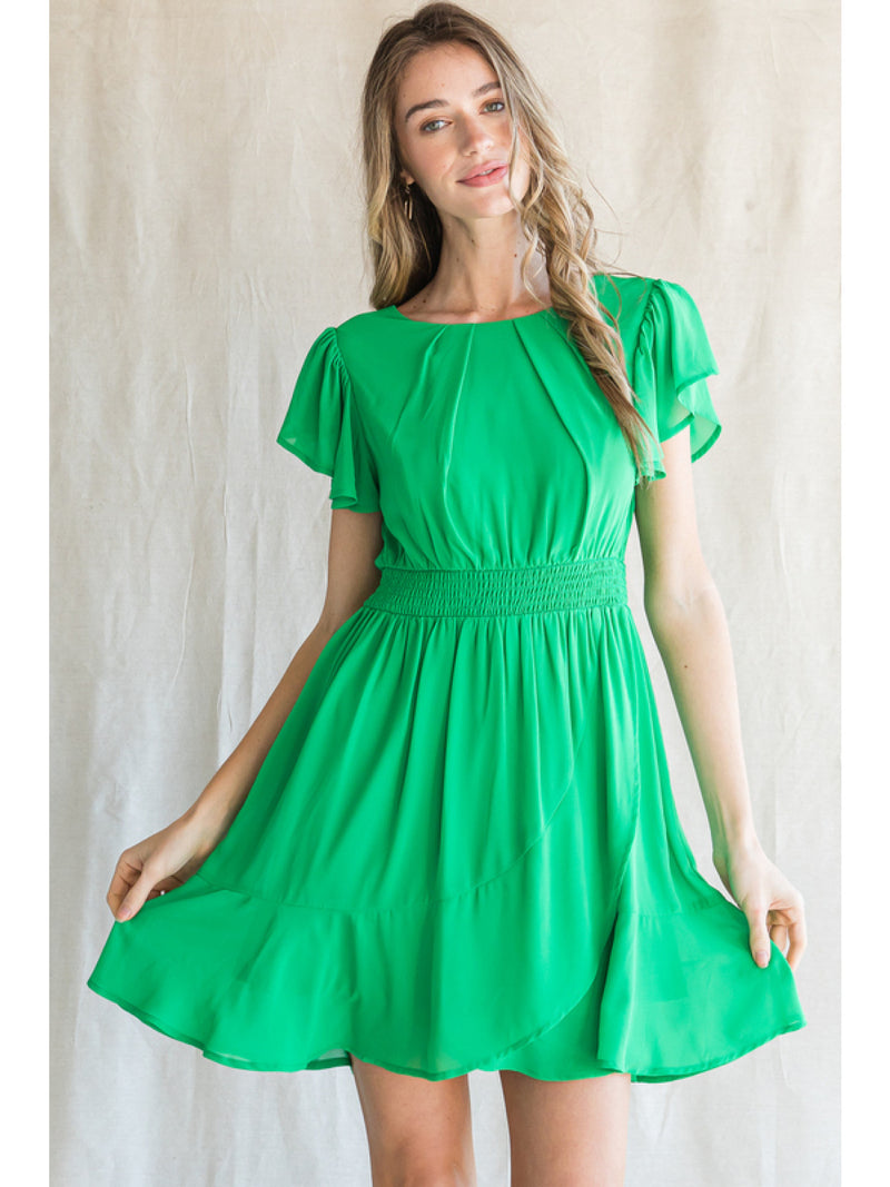 Stretch Band Waistline Dress