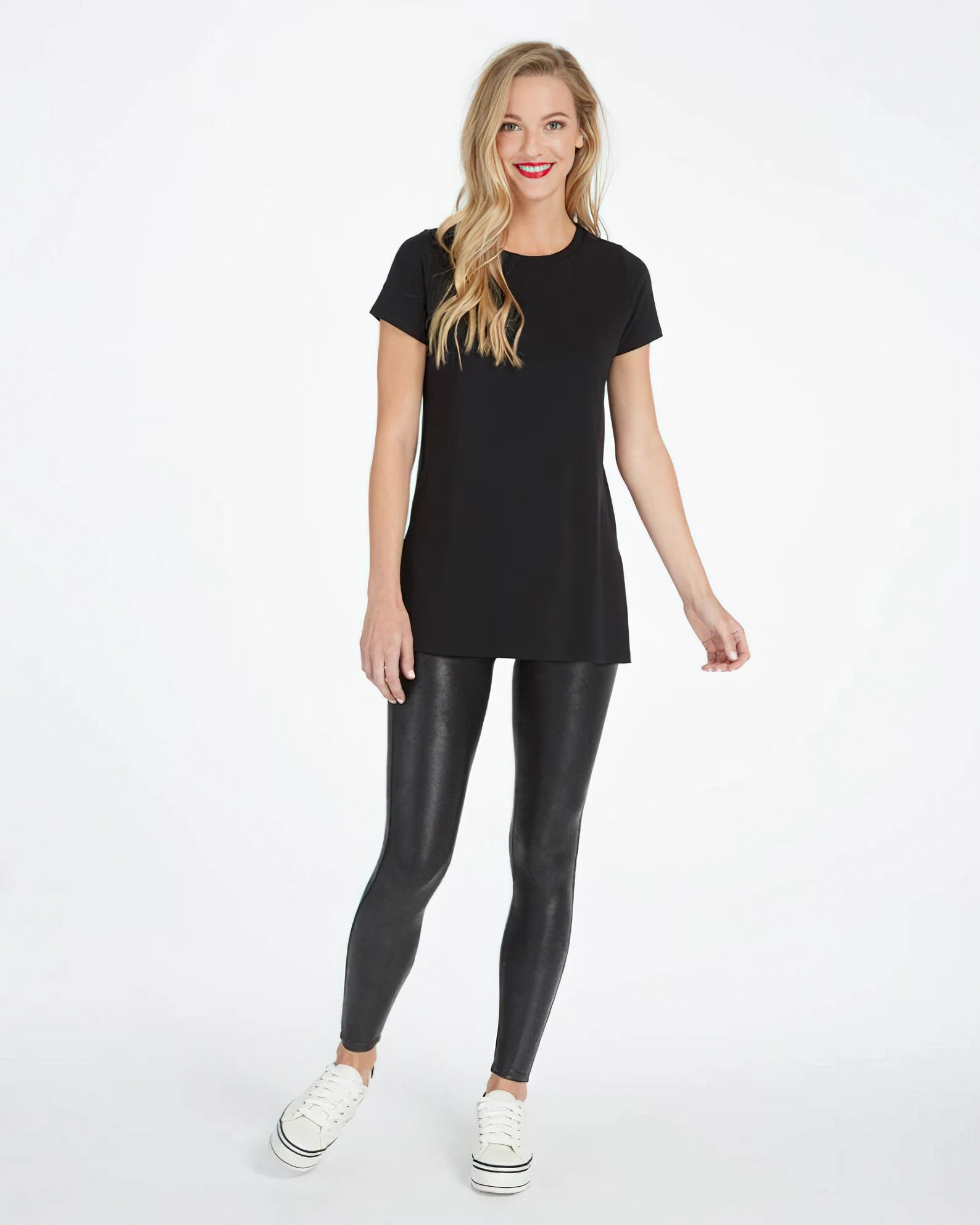 Spanx Perfect Length Top Short Sleeve Tee – Leopard Boutique