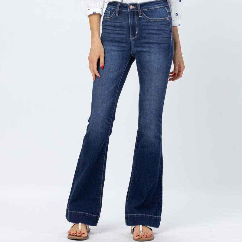 High Rise 2" Hem Trouser Flare