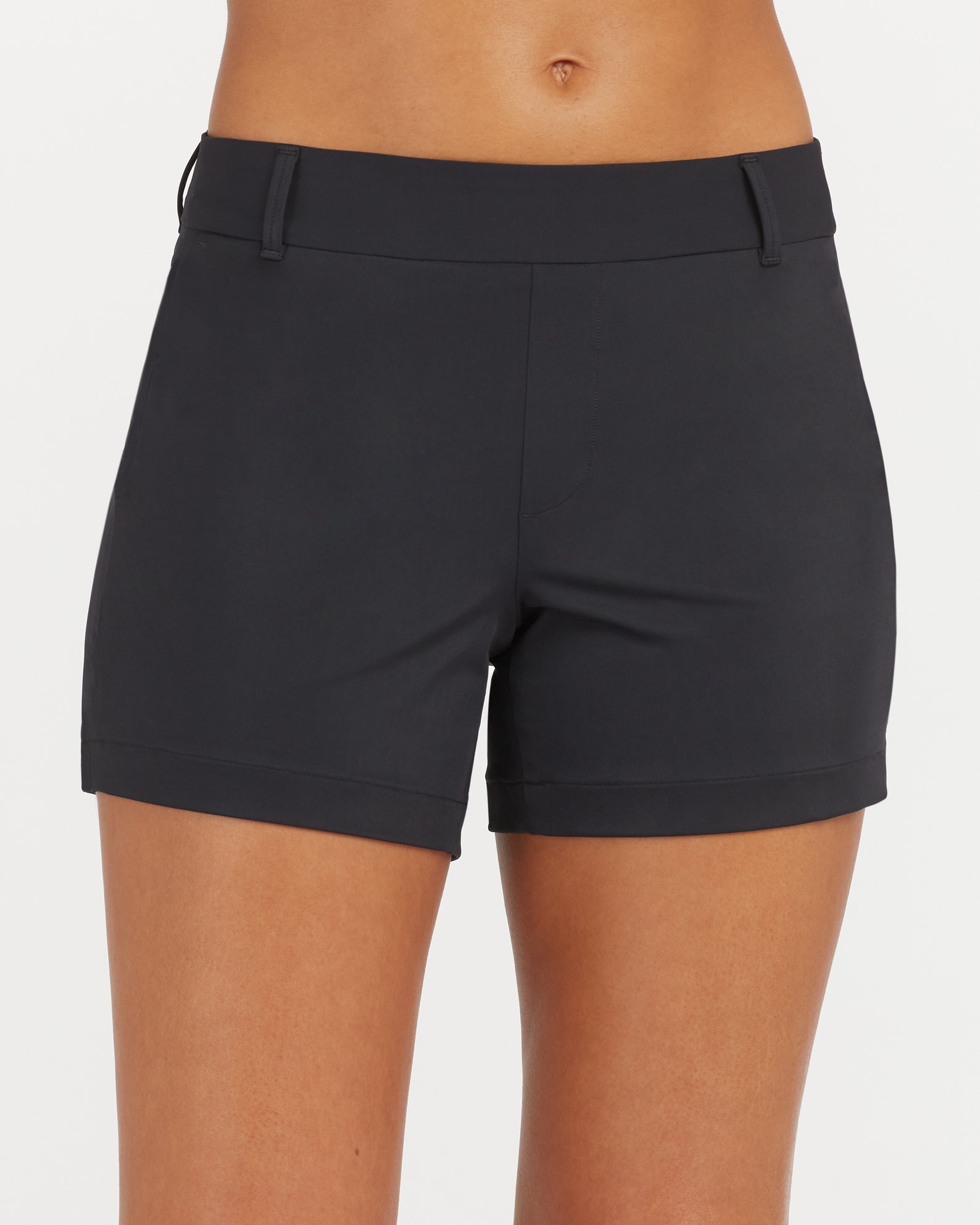 Spanx Womens 4 Sunshine Shorts Pull On Stretch Pockets 50212R Solid Black  S M L
