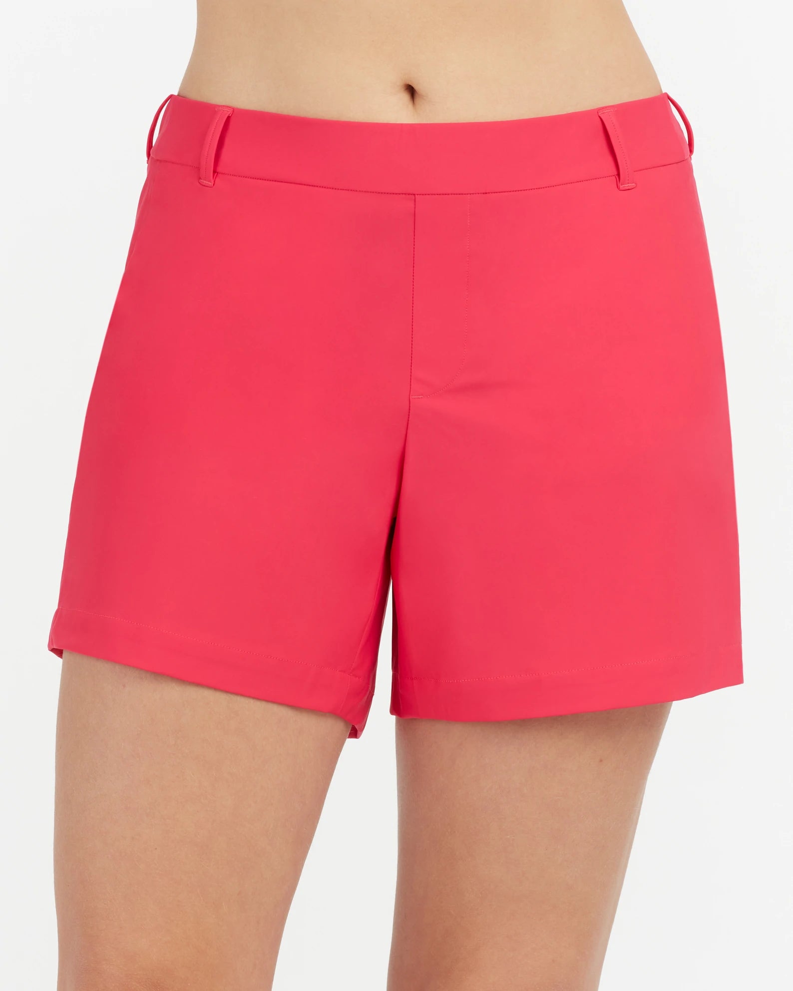 Spanx 6 Stretch Twill Shorts In Pale Pink, Purple Door Boutique