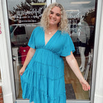Short Sleeve Tiered Maxi Dress