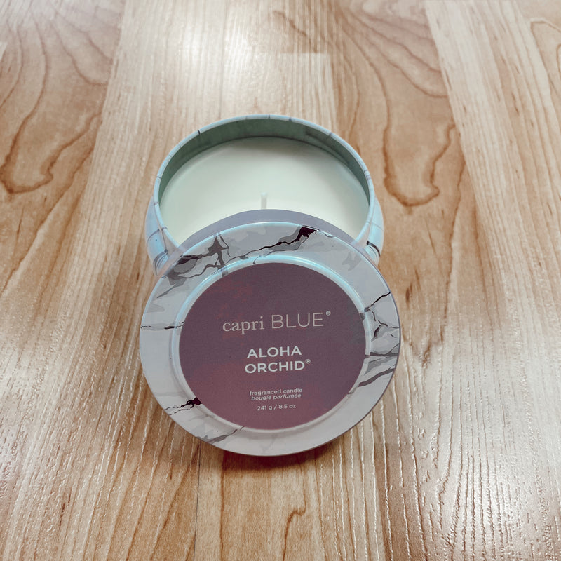 8.5oz Capri Blue Marble Tin Candle